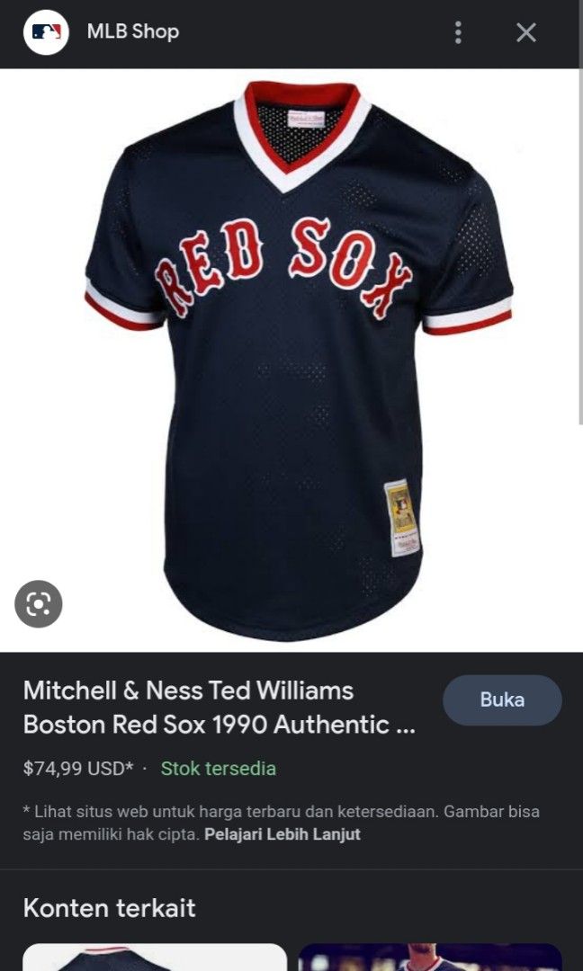 Mitchell & Ness Ted Williams Boston Red Sox 1990 Authentic