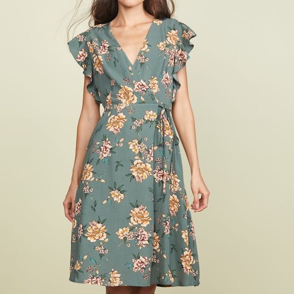 Joa emerald floral dress shop