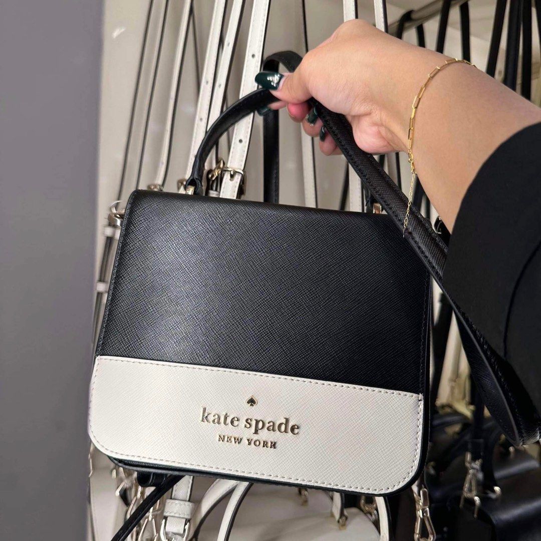 Kate Spade Staci Square Crossbody in Black, Luxury, Bags & Wallets on  Carousell