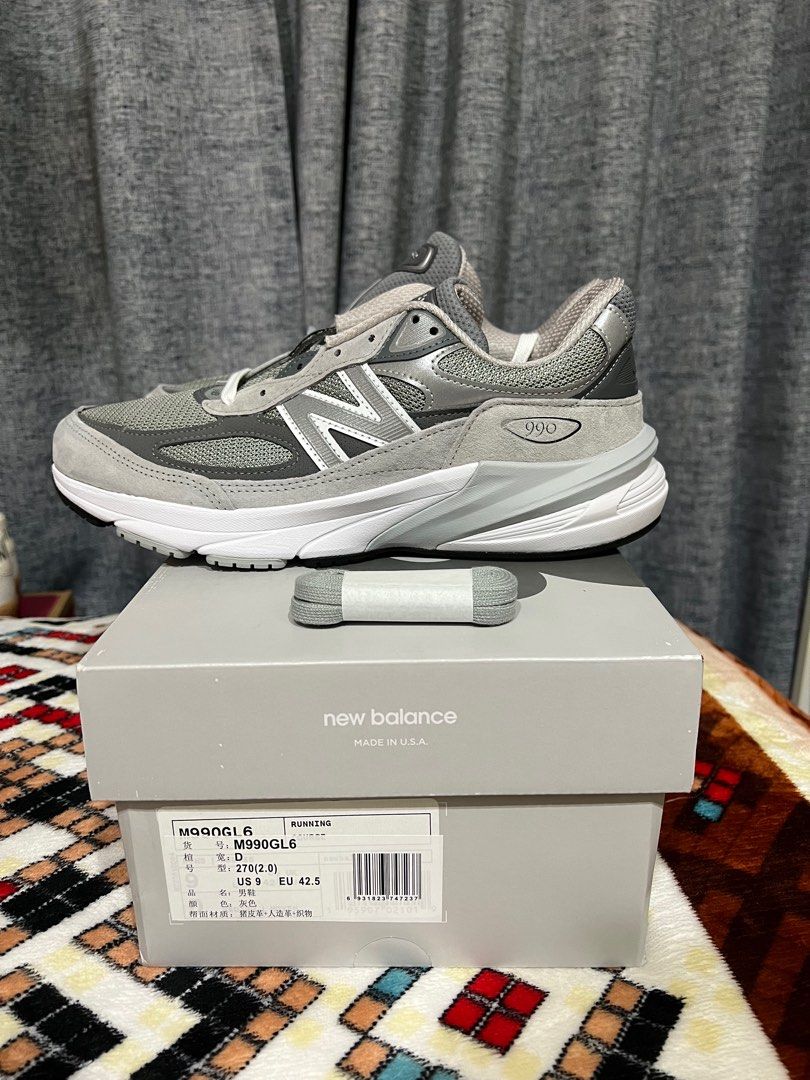 KIMI》NEW BALANCE 990V6 GL6灰全新正品有小瑕疵US9/27CM, 他的時尚