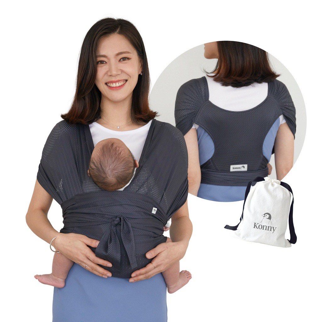 Konny Baby Carrier SUMMER Air Mesh S Size Charcoal Color