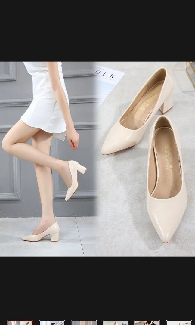 Korean pointed toe heels shoes, Women's Fashion, Footwear, Heels on ...