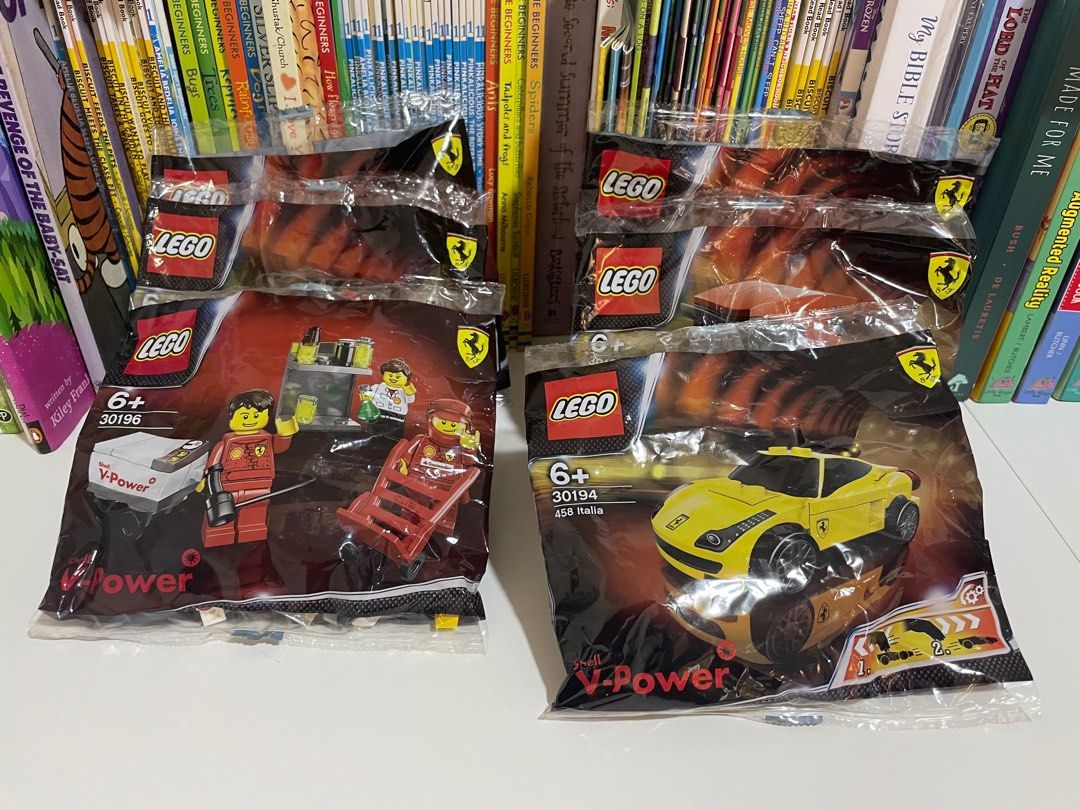 LEGO Ferrari Shell (6 sets) (Category: Lego & Building Sets) located in Quezon City. Submitted by yawcarlos (Listing ID 1225378292, Image 1). Description: LEGO Ferrari Shell Mint condition. Opened and assembled. Complete, wtih all extra pieces. 30190 Ferrari 150 Italia 30191 Scuderia Ferrari Truck 30193 250 GT Berlinetta 30194 458 Italia 30195 FXX 30196 Ferrari Team Condition 10/10 RFS: Decluttering Lalamove, grab, gogo express, or other delivery