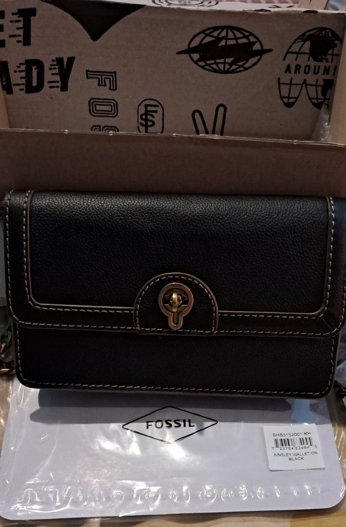Letgo New original fossil wallet crossbody, Women's Fashion, Bags