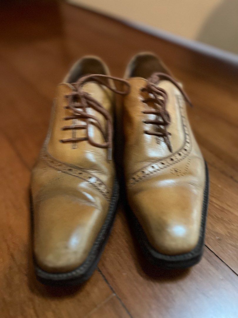 Light brown Italian leather dress up shoes, Men's Fashion, Footwear ...