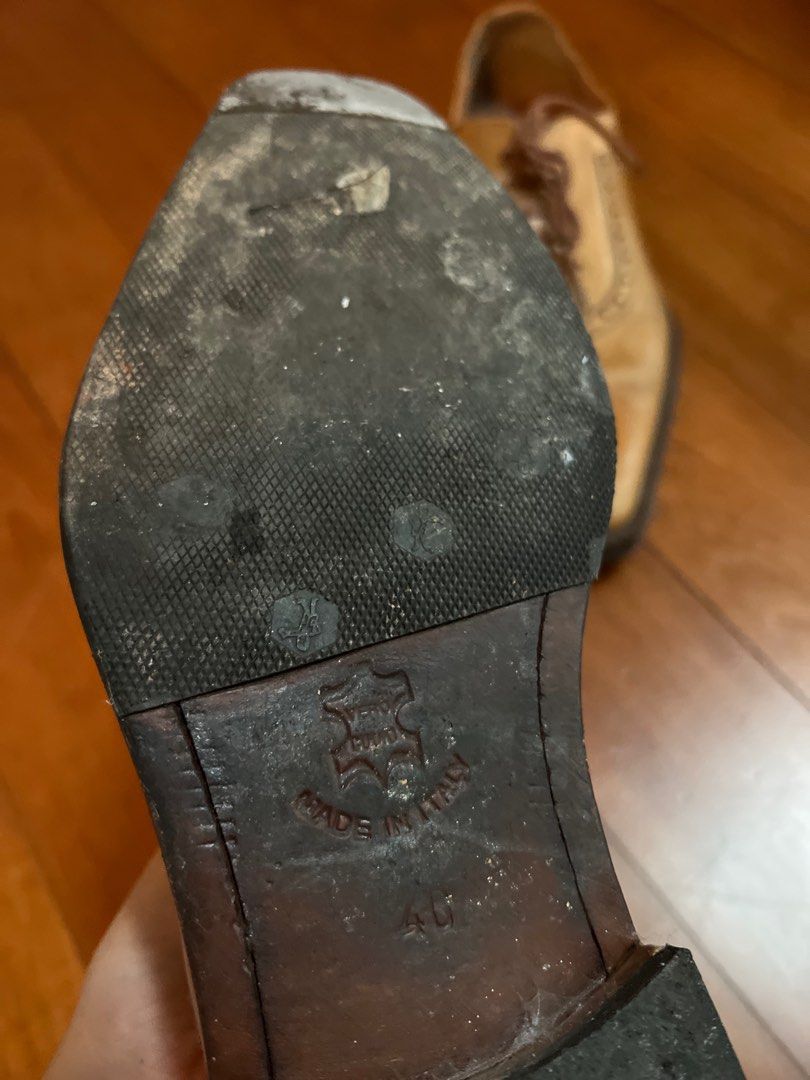 Brown Dress Shoe Authentic Genuine Skin Italian Onesto Dark Brown main image 1