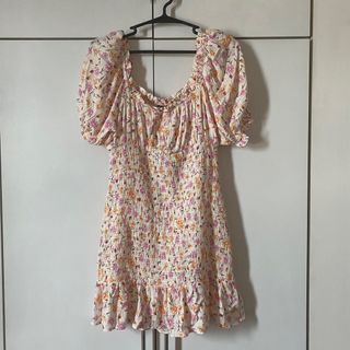 Lily Rose floral puff sleeve dress