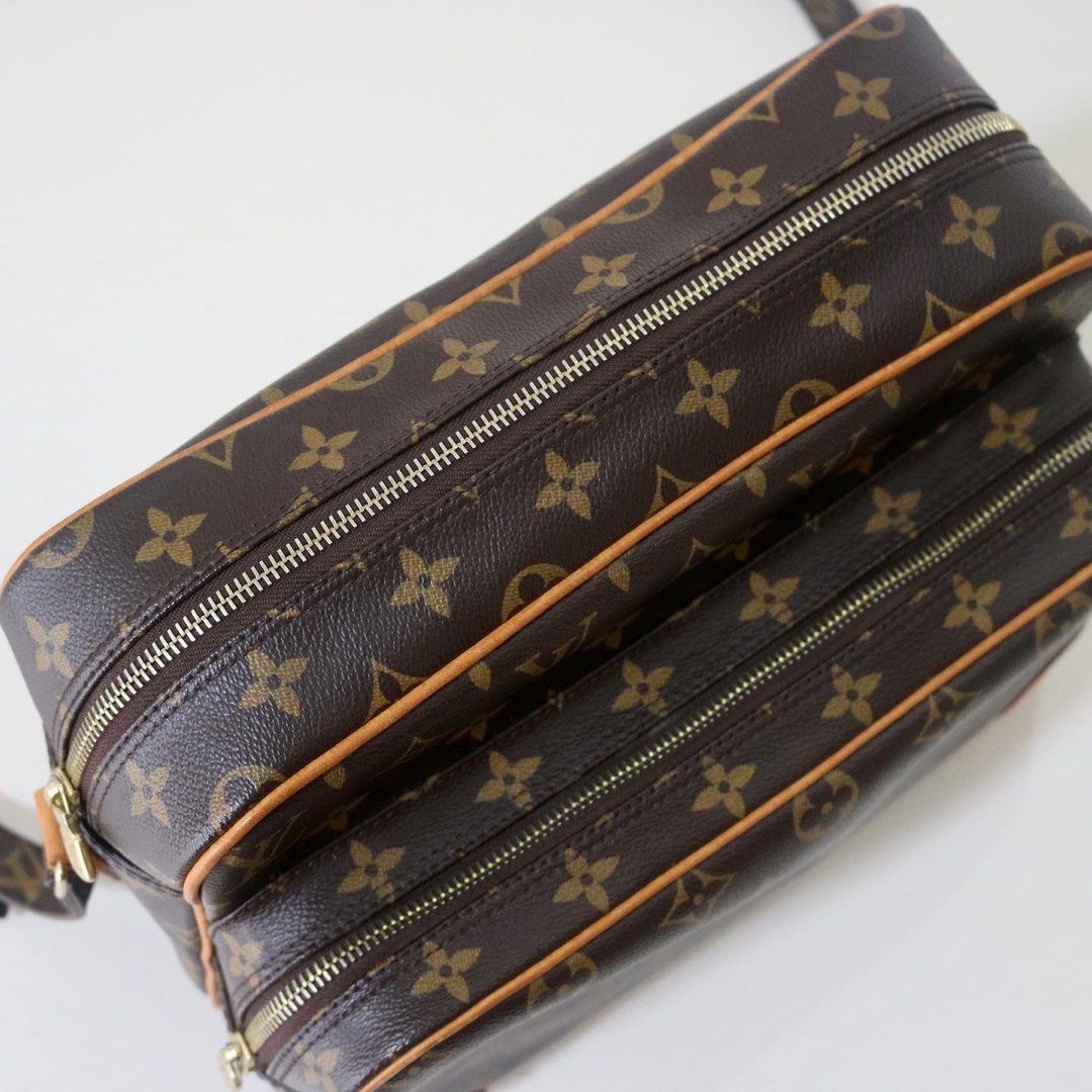 338350B2 V Authentic Louis Vuitton Crossbody Bag Nile Brown