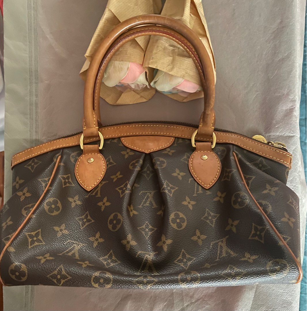 Louis Vuitton Lv Ghw Tivoli Pm Hand Bag M40143 Monogram Ebene Brown Auction