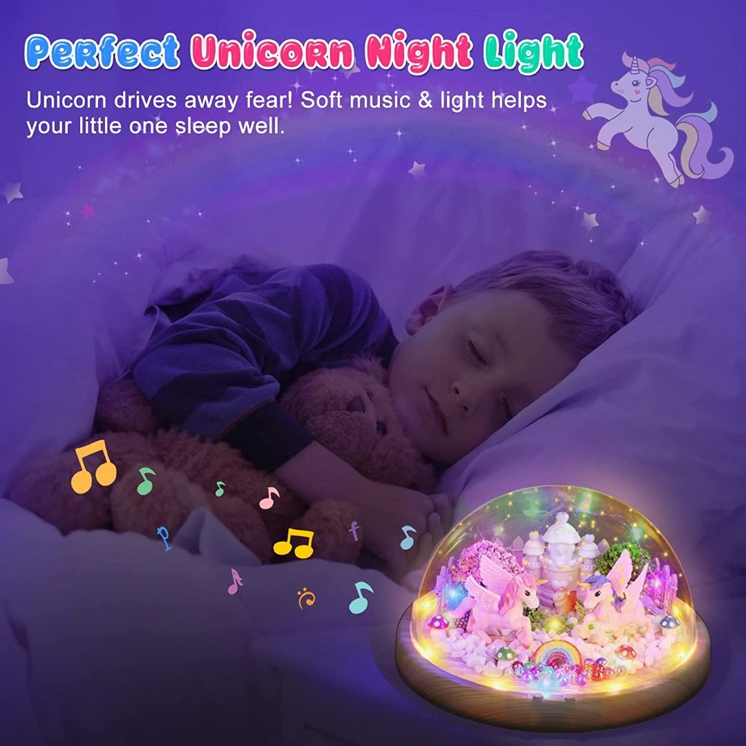 Unicorn Gifts For Girls Age 3-10 Make Your Own Unicorn Night Light