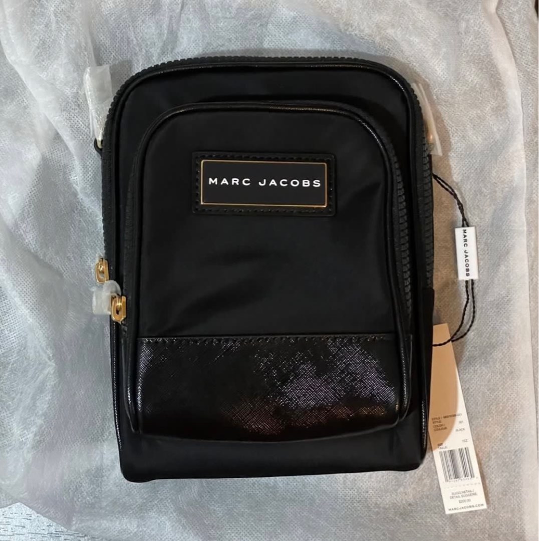 MARC JACOBS Authentic Sling Bag Men Black, Fesyen Pria, Tas & Dompet
