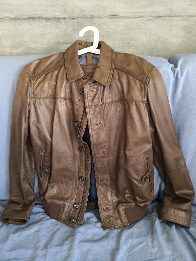 Massimo Dutti Leather Jacket Men s Fashion Coats Jackets and