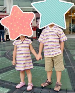 Matching sibling shirt (4-5yr) and dress (2-3yr)