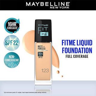 Maybelline Fit Me Foundation - Shade 123 (Soft Nude)