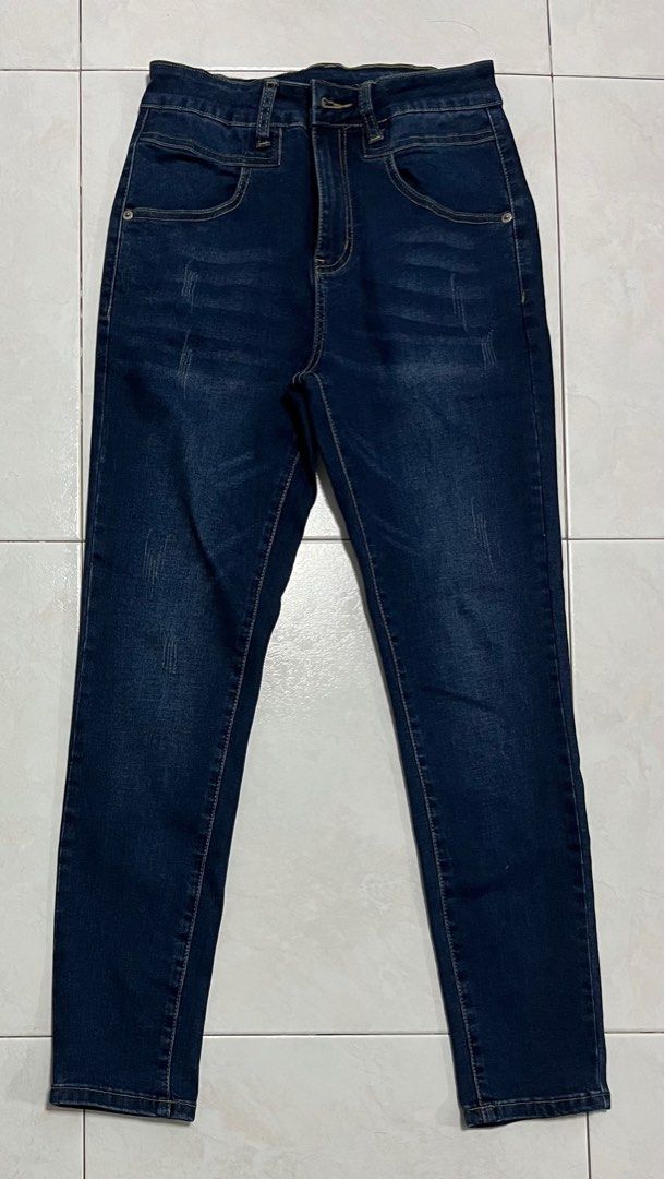 Men Cat Scratch Slim Straight Jeans 28 Men s Fashion Bottoms