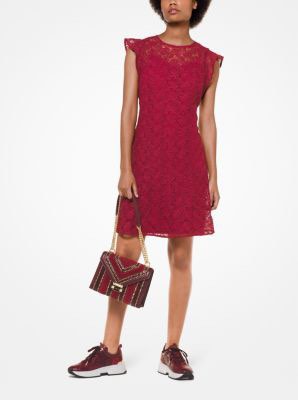 Michael kors clearance red lace dress