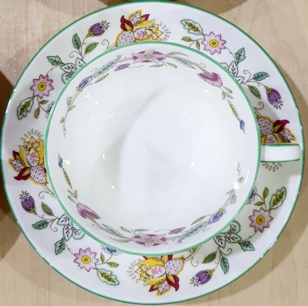 Minton Haddon Hall Bone China Cup and Saucer set, Furniture & Home
