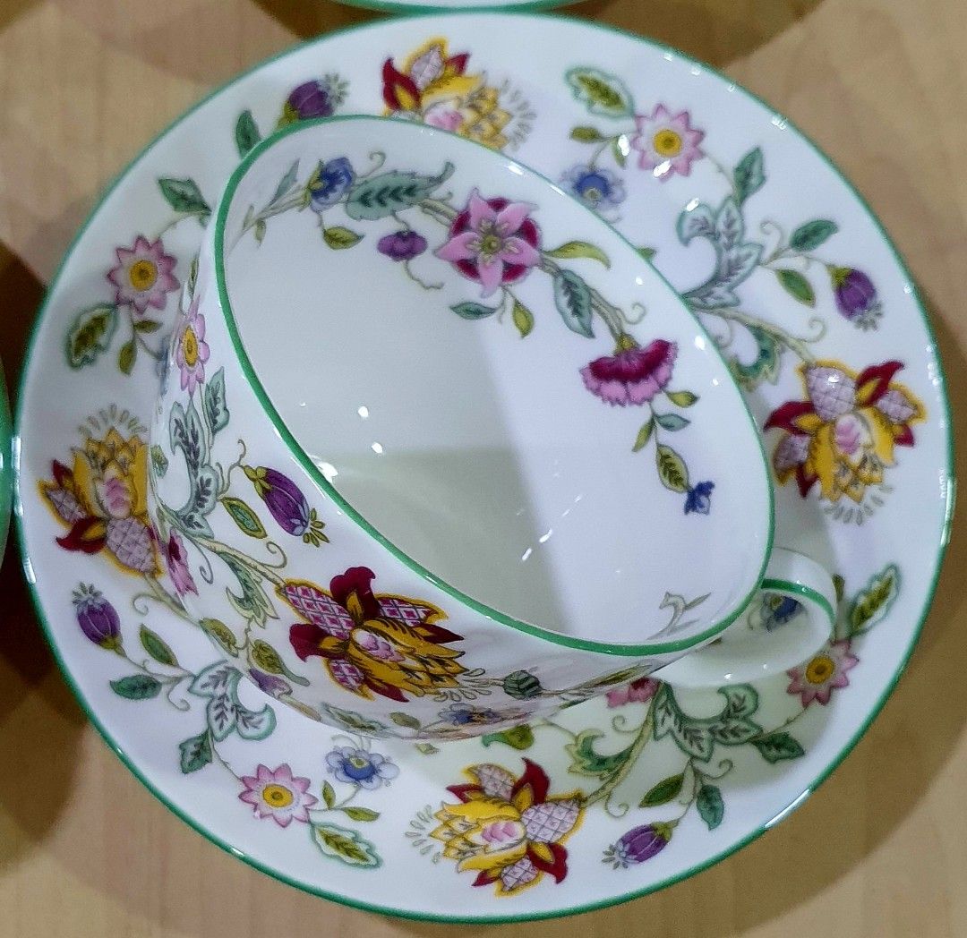 Minton Haddon Hall Bone China Cup and Saucer set, Furniture & Home