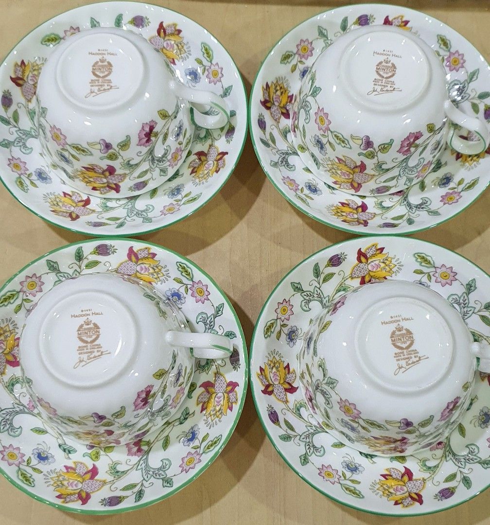 Minton Haddon Hall Bone China Cup and Saucer set, Furniture & Home