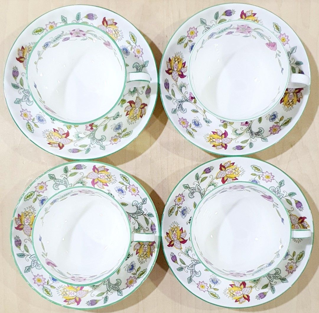 Minton Haddon Hall Bone China Cup and Saucer set, Furniture & Home