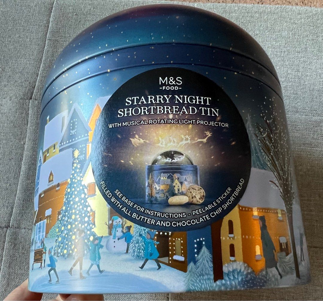 New M&S Christmas biscuit tin is also a musical light projector