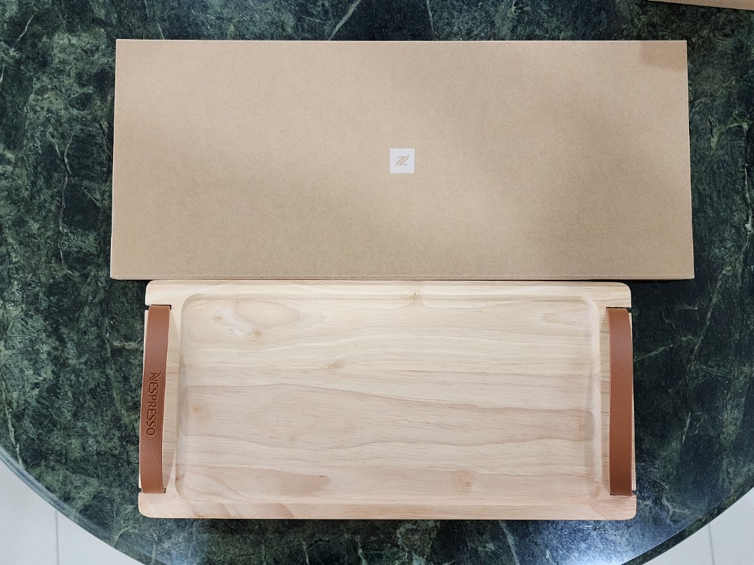 Nespresso wooden Tray, Furniture & Home Living, Kitchenware & Tableware