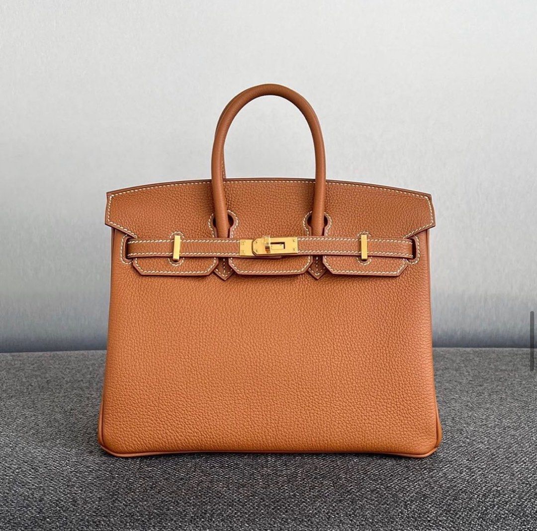 HERMES BIRKIN 25 - Etoupe GHW Togo - Z Stamp, Luxury, Bags & Wallets on  Carousell