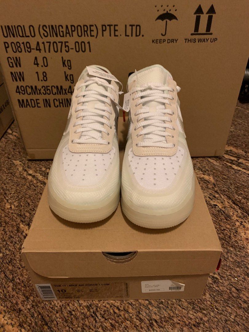 Air force 1 discount off white sizing