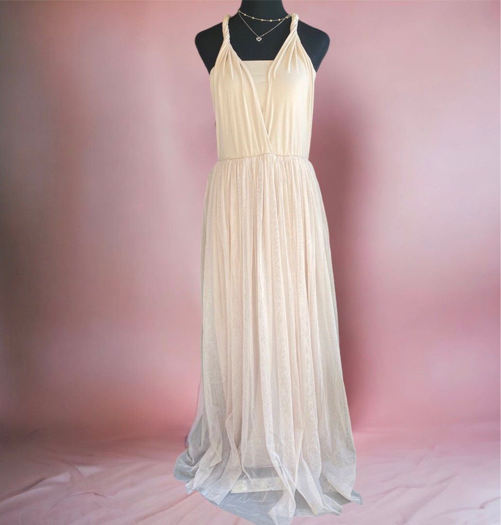 Nylon Spandex Infinity Dress with Tube and Tulle Women s Fashion