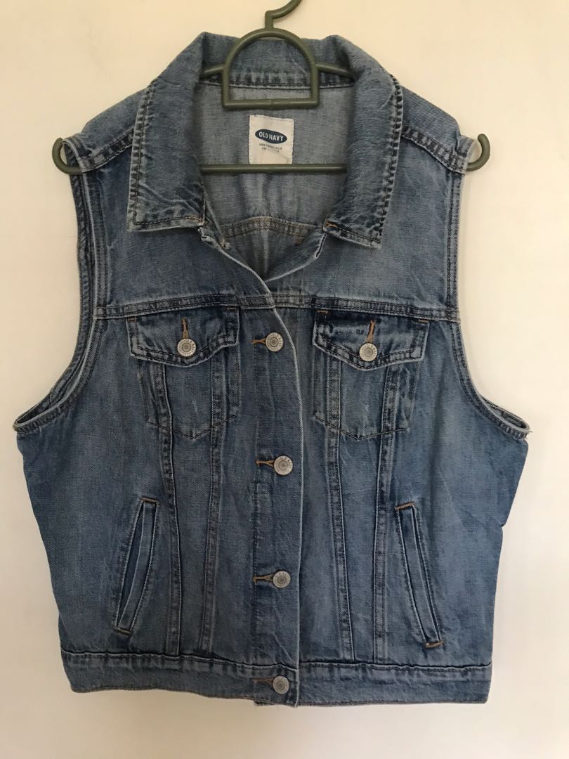 Old Navy denim vest Women s Fashion Coats Jackets and Outerwear