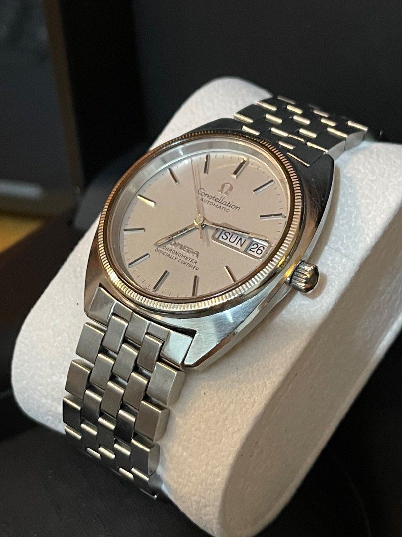 名師設計)Omega Constellation Day-Date Vintage 70s, 名牌, 手錶