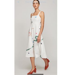 Our Second Nature (OSN) Treasures Midi Dress (White) - S