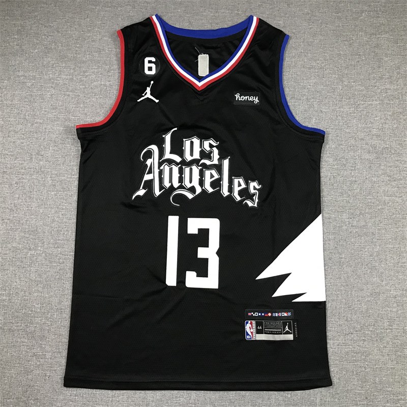 Jordan Brand Preschool Jordan Brand Paul George Black LA Clippers Statement  Edition Name & Number T-Shirt