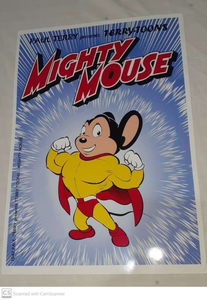POSTER Print MIGHTY MOUSE Classic toons (Category: Art & Prints) located in Caloocan City. Submitted by manilabay (Listing ID 1225445685, Image 1). Description: MIGHTY MOUSE - Classic Toons Graphics Poster Card with size 30cm x 42 cm ( A3 ) ☝Best Idea for Glass Wall Frame / Arcrilic Clear Wall mounted Php 400 MOP : GCash Shipping thru Lalamove.