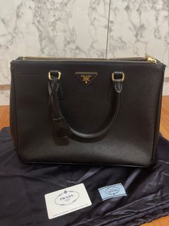 Large Prada Galleria Saffiano Leather Bag 1BA274, Black, 32*24*13.5cm