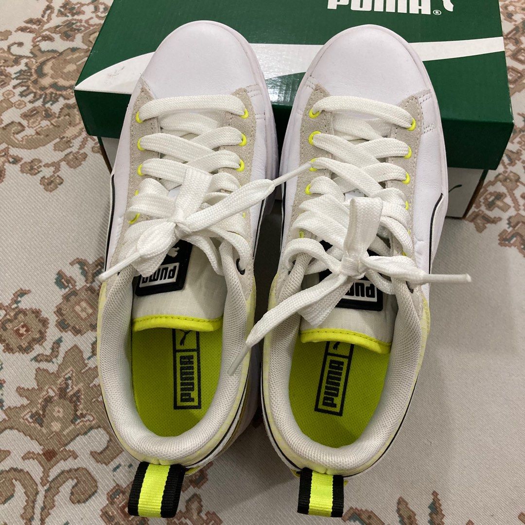 Preloved PUMA Mayze Tech Women s Trainers Sneakers US Size 6.5 In Neon Green