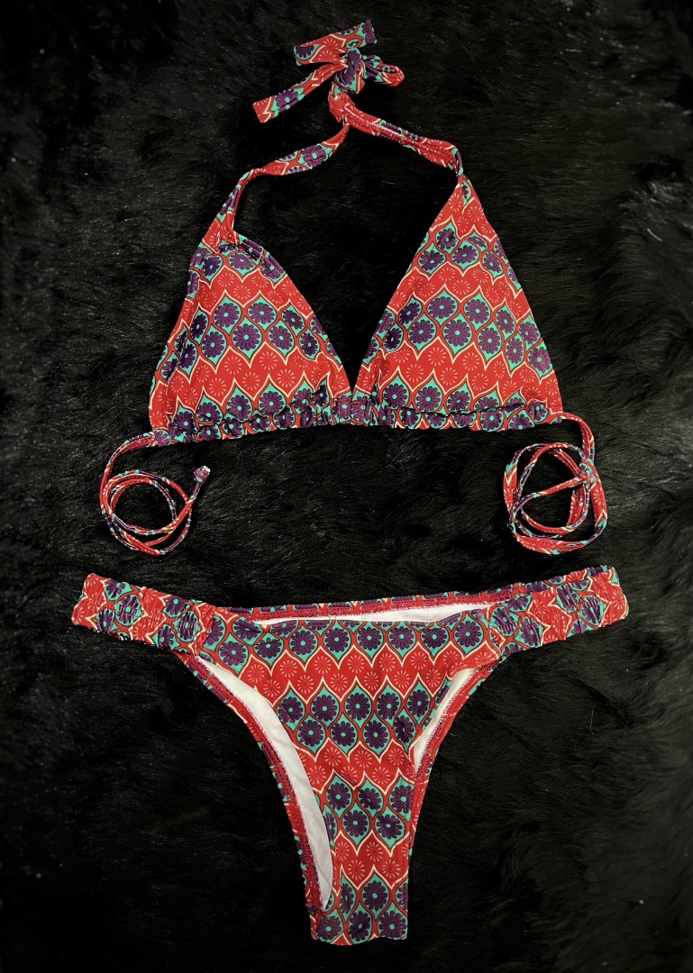 Red bikini, Women's Fashion, Swimwear, Bikinis & Swimsuits on Carousell