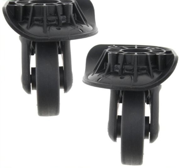 thumbnail image 2 of Replacement Luggage Wheels Kit, 72x24mm Swivel Rubber Casters For Suitcase, Inline Skates Black 2 of 10