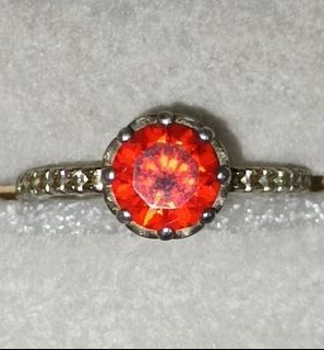 S925 Red Stone Ring Size 5