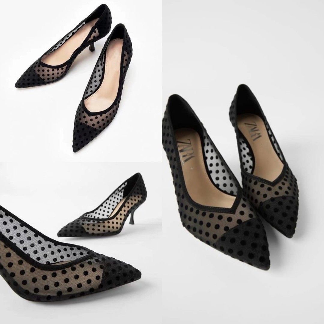 Sepatu ZARA Dotted Heels Shoes Wanita