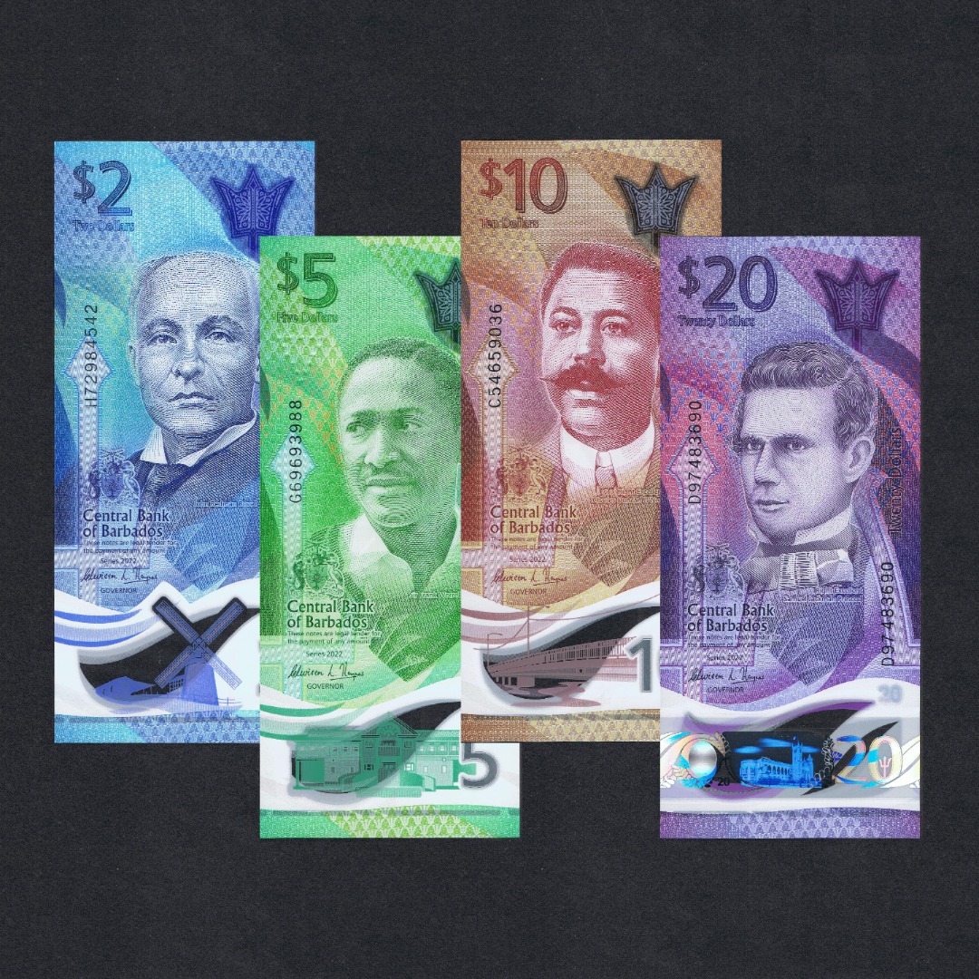 set-2022-barbados-2-5-10-20-dollars-polymer-p-80-81-82-83-unc