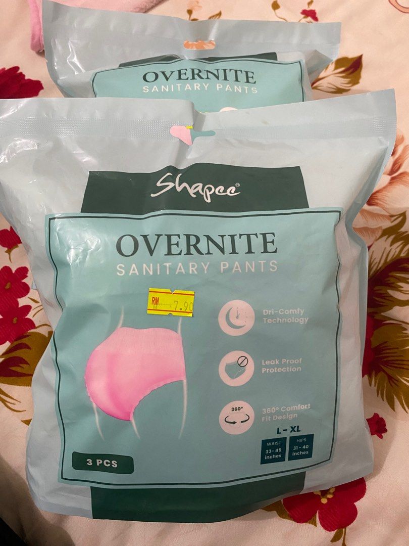 Overnite Sanitary Pants (3 pcs) by Shapee