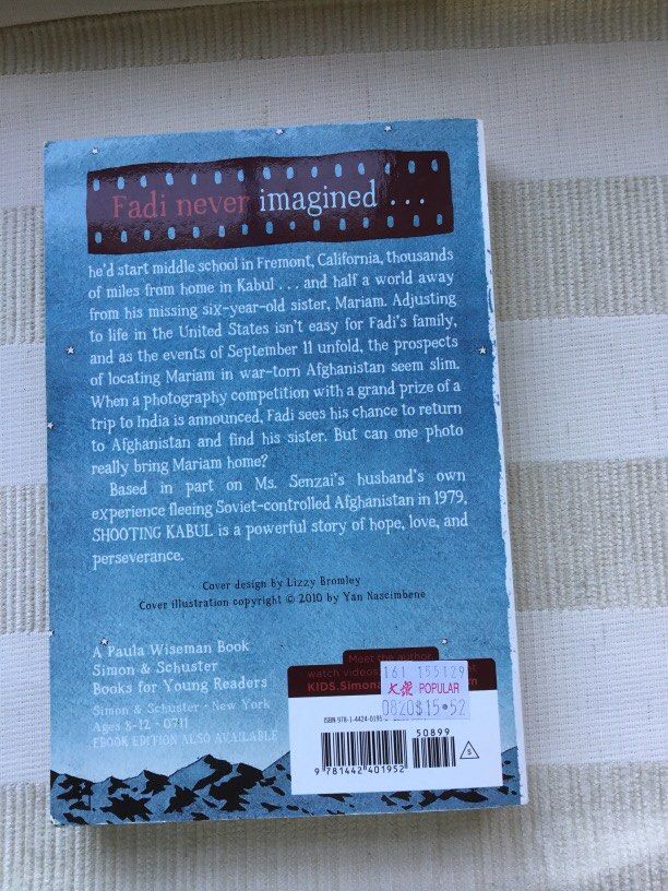 Shooting Kabul by N.H. Senzai, Hobbies & Toys, Books & Magazines, Fiction & NonFiction on Carousell