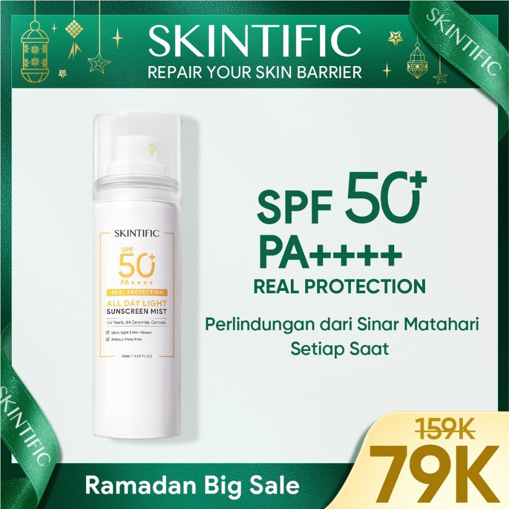 SKINTIFIC All Day Light Sunscreen Mist SPF50 PA++++ Sunscreen Spray