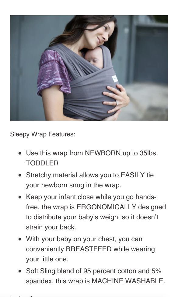Sleepy wrap sales