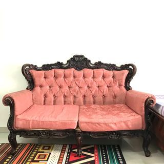 Sofa Kayu 2 Seater [Delivery Provided]