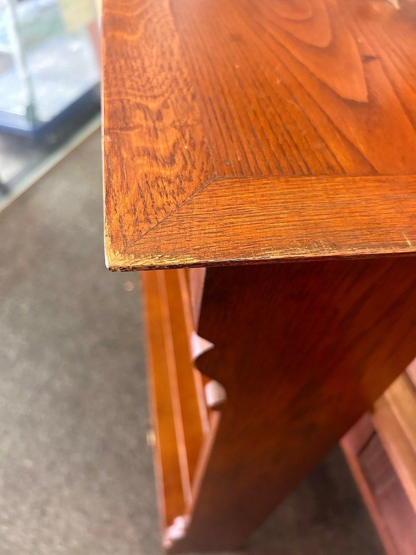 Vintage SOLID WOOD wall shelves with drawers, Furniture & Home Living, Furniture, Shelves