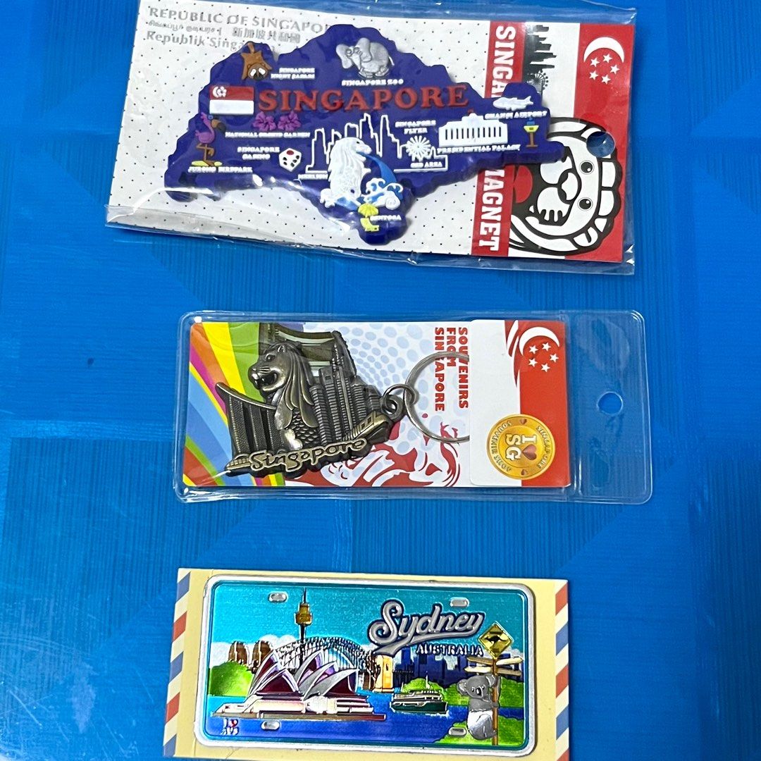 Keychains Ref Magnets Souvenir Country Keychain / Ref Magnet / Fridge Magnet [Singapore ...