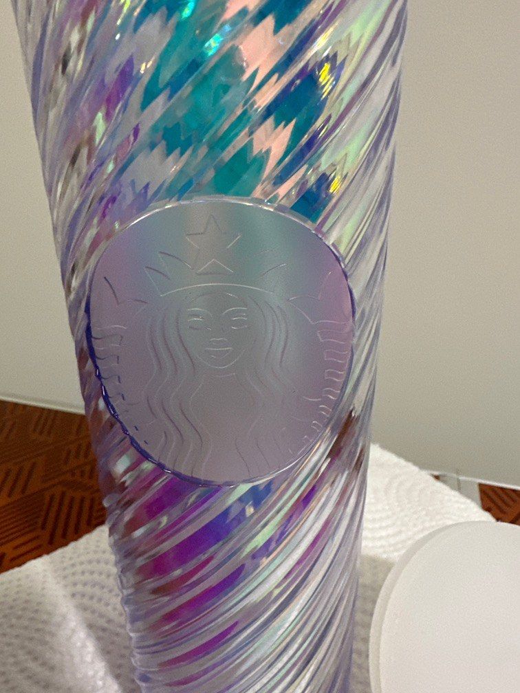 Starbucks iridescent tumbler, Furniture & Home Living, Kitchenware