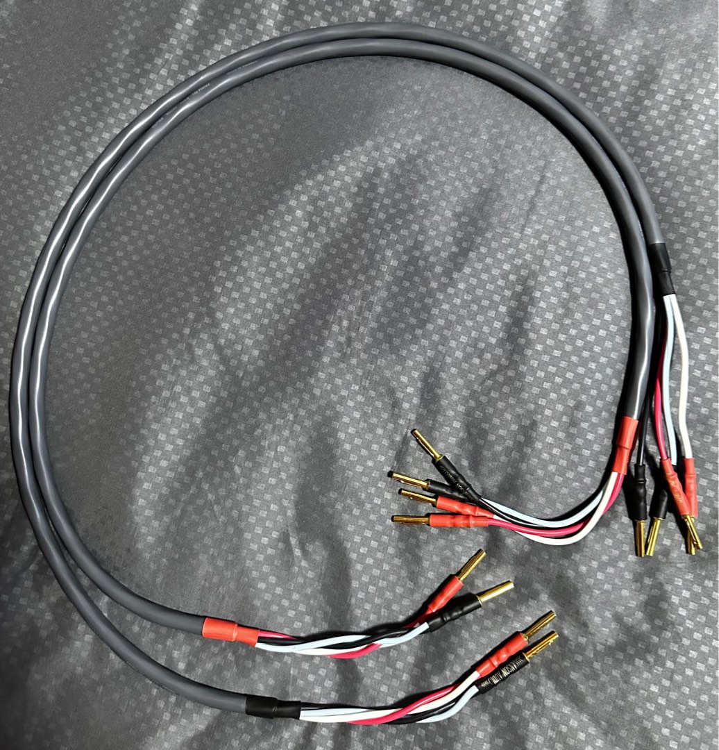 Supra Rondo biwired speaker cables 1m, Audio, Other Audio Equipment